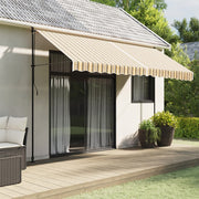 Luifeldoek gestreept 380x295 cm oranje zwart