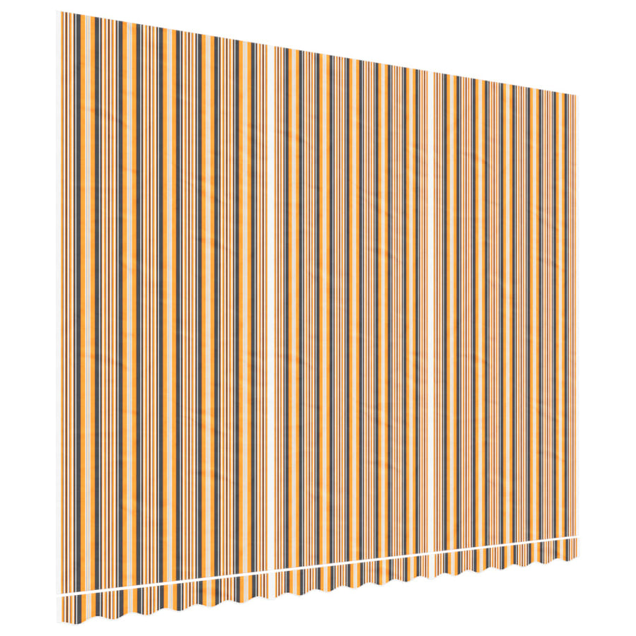 Vervangingsdoek Voor Luifel Gestreept 4,5X3,5 M Meerkleurig Oranje En Zwart 450 x 350 cm
