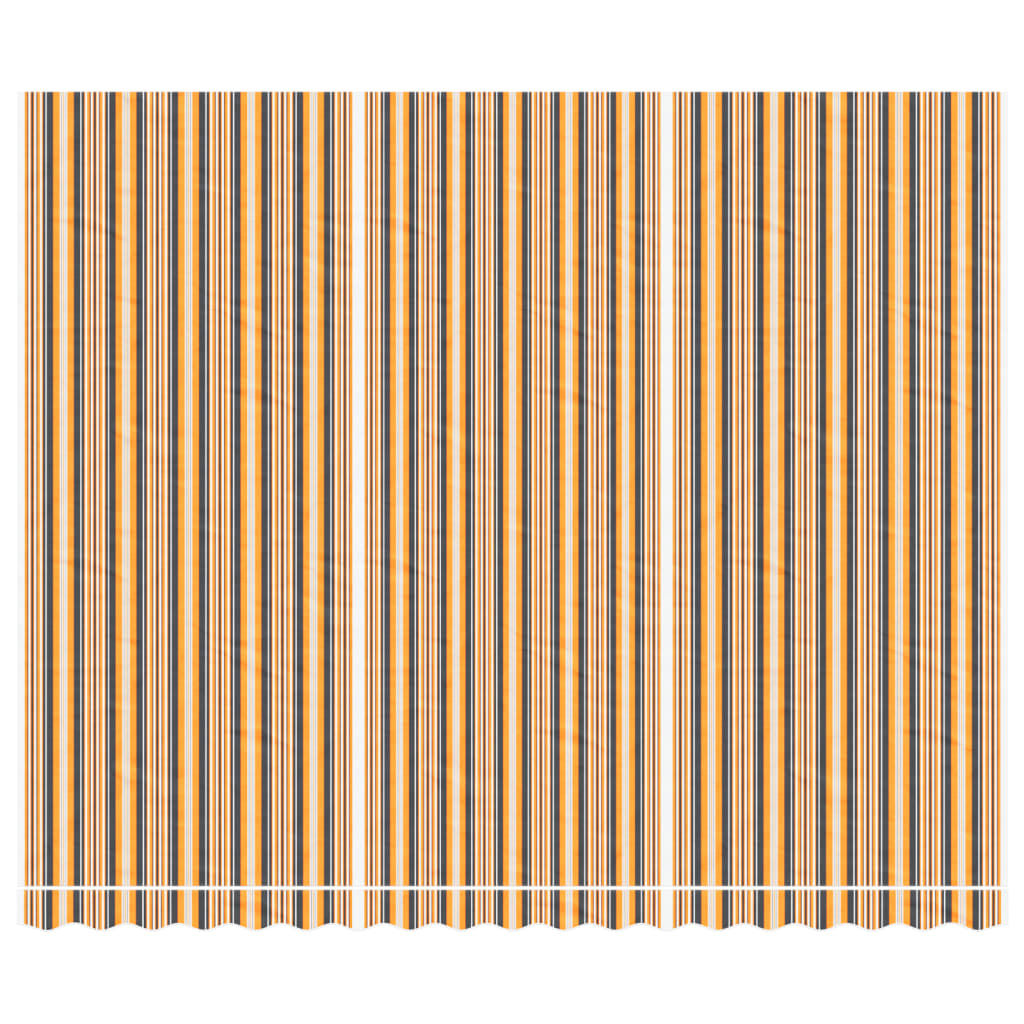 Vervangingsdoek Voor Luifel Gestreept 4,5X3,5 M Meerkleurig Oranje En Zwart 450 x 350 cm