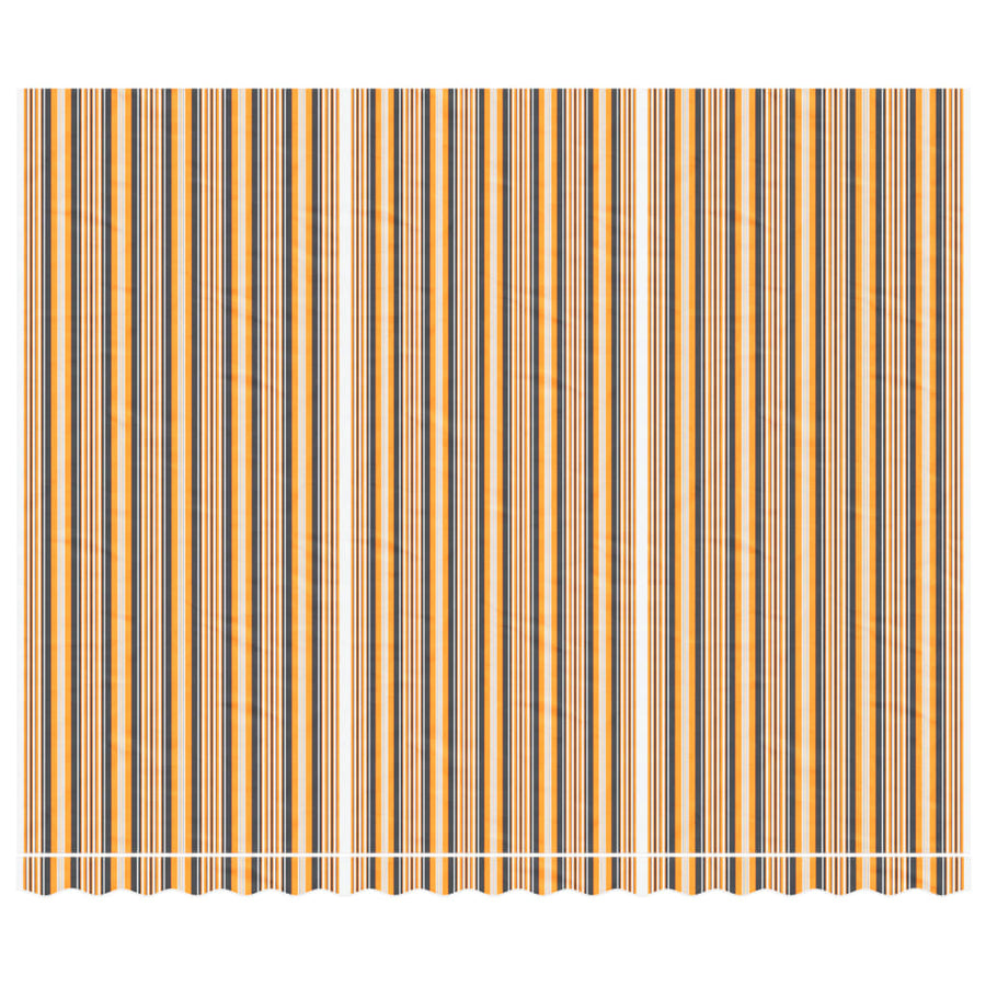 Vervangingsdoek Voor Luifel Gestreept 4,5X3,5 M Meerkleurig Oranje En Zwart 450 x 350 cm