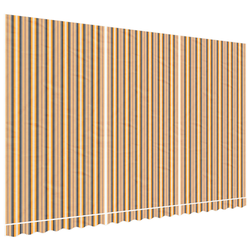 Vervangingsdoek Voor Luifel Gestreept 5X3 M Meerkleurig Oranje En Zwart 500 x 300 cm