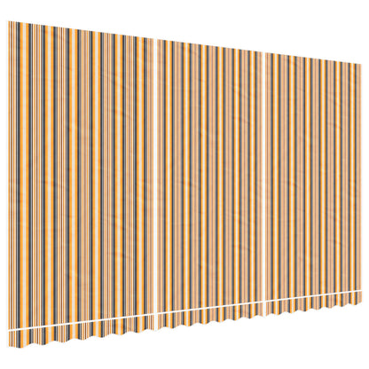 Vervangingsdoek Voor Luifel Gestreept 5X3 M Meerkleurig Oranje En Zwart 500 x 300 cm