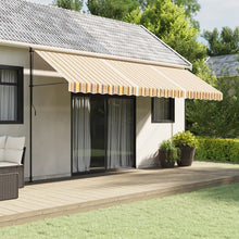 Vervangingsdoek Voor Luifel Gestreept 5X3 M Meerkleurig Oranje En Zwart 500 x 300 cm