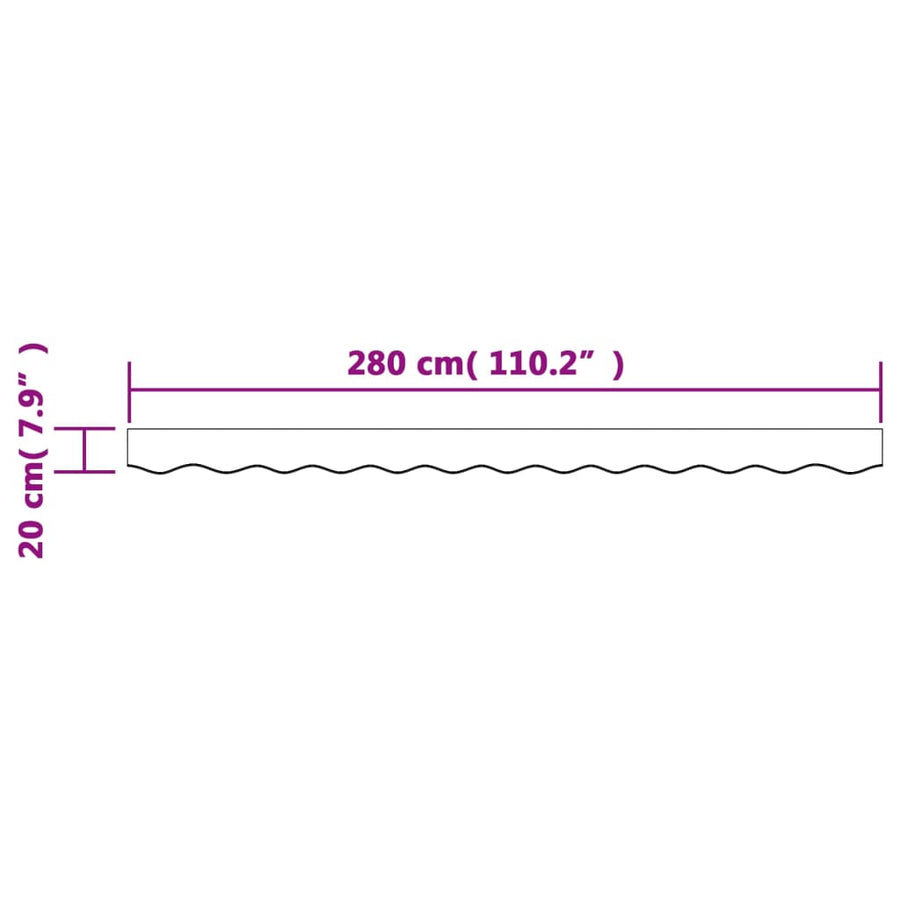 Vervangingsdoek Voor Luifelrok Gestreept Bruin Bruine Streep 3 m