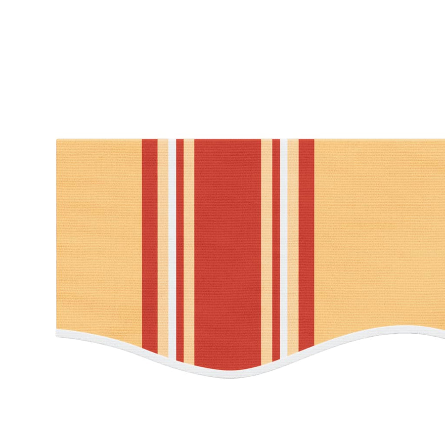 Vervangingsdoek voor luifelrok gestreept 4 m geel en oranje