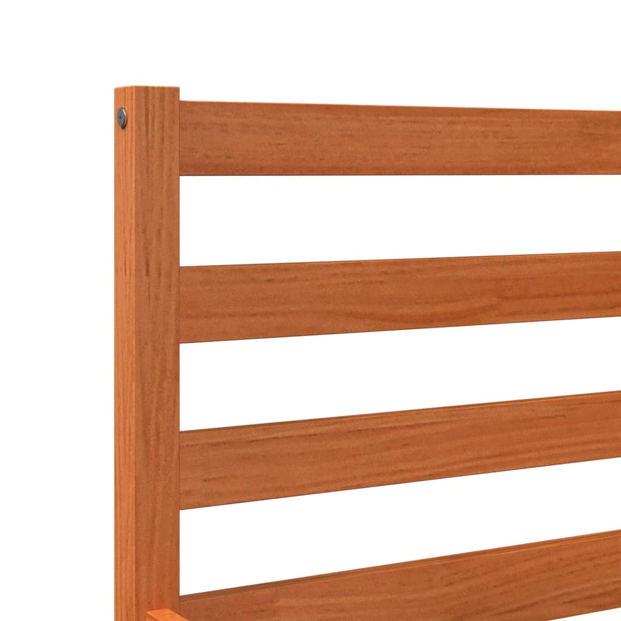 Bedframe massief grenenhout 150 x 200 cm Wasbruin