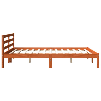 Bedframe massief grenenhout 160 x 200 cm Wasbruin