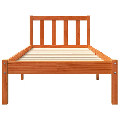 Bedframe Massief Grenenhout Wasbruin 75X190 Cm