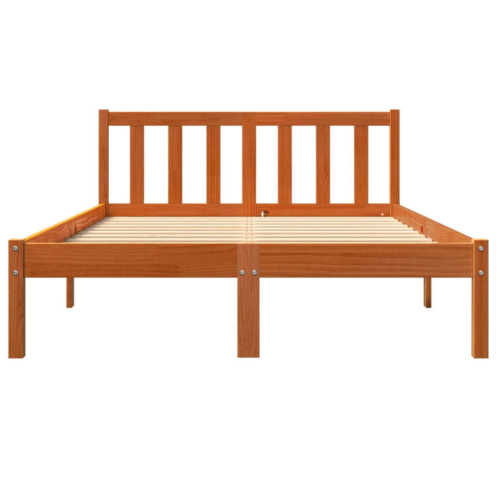 Bedframe Massief Grenenhout Wasbruin 120X190 Cm
