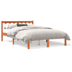 Bed 140x190 cm massief grenenhout wasbruin