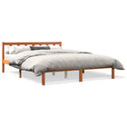Bedframe massief grenenhout wasbruin 150x200 cm