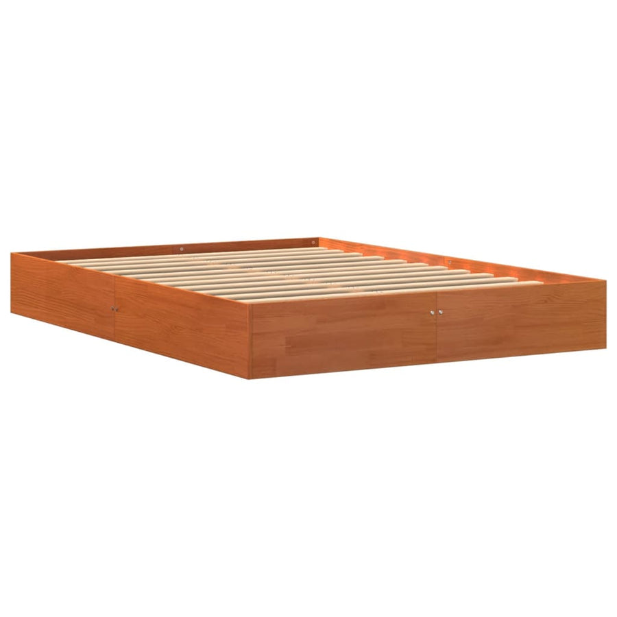 Bedframe Massief Grenenhout Wasbruin 140X200 Cm