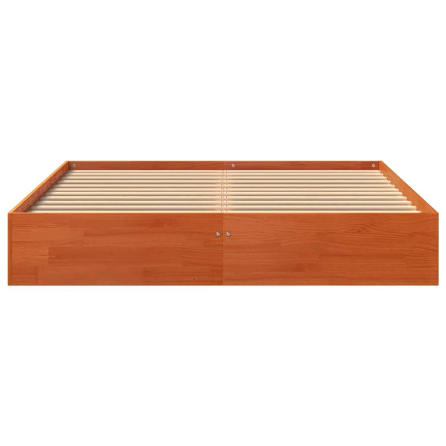 Bedframe Massief Grenenhout Wasbruin 140X200 Cm