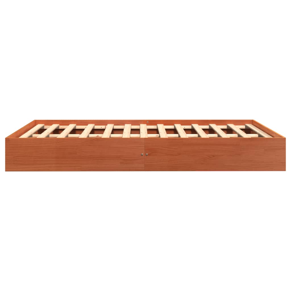 Bedframe Massief Grenenhout Wasbruin 140X200 Cm