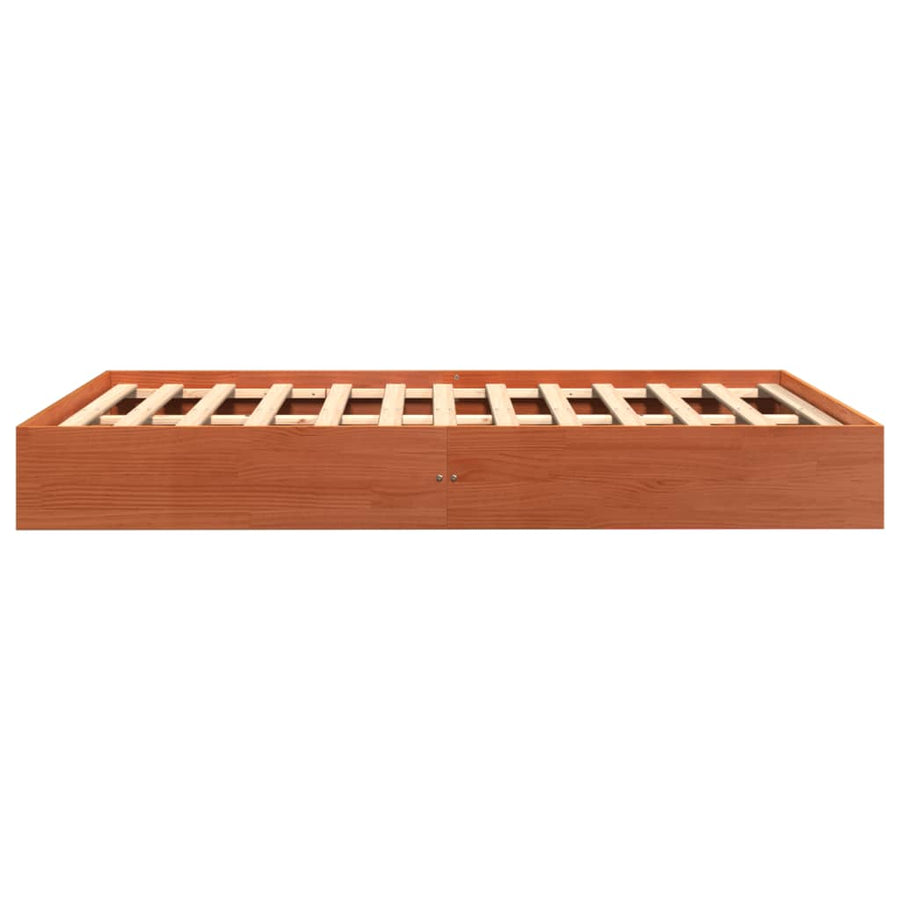 Bedframe Massief Grenenhout Wasbruin 140X200 Cm