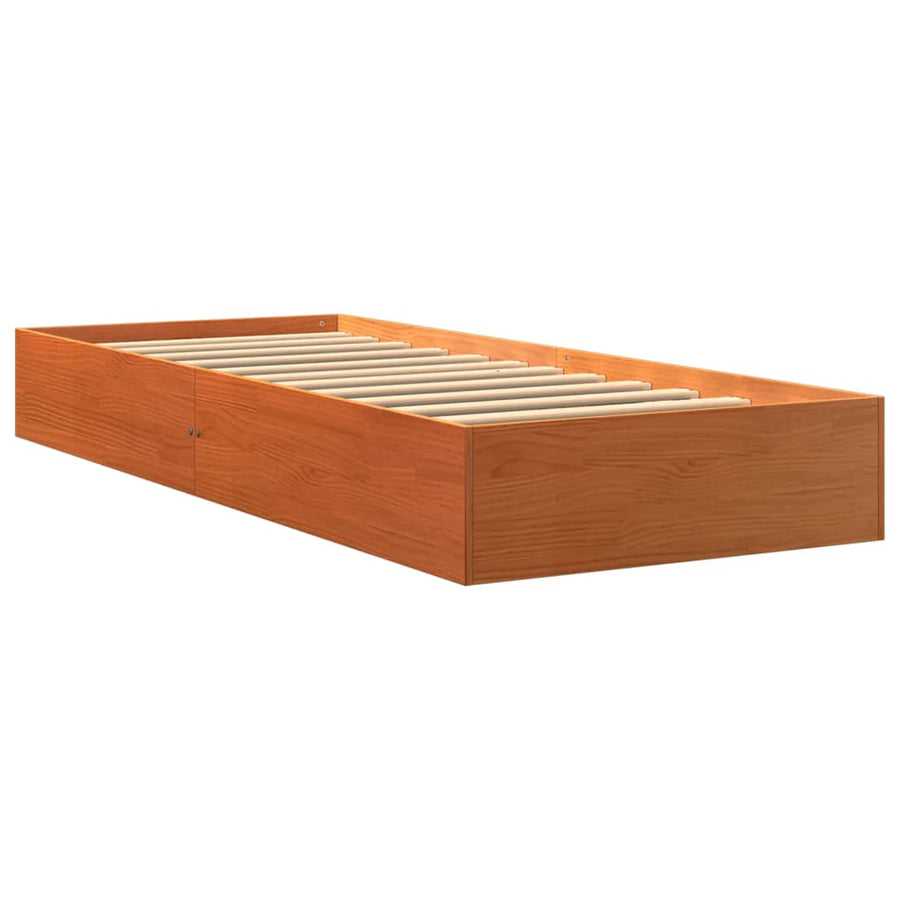 Bedframe Massief Grenenhout Wasbruin 90X190 Cm