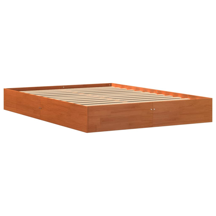 Bedframe Massief Grenenhout Wasbruin 120X190 Cm