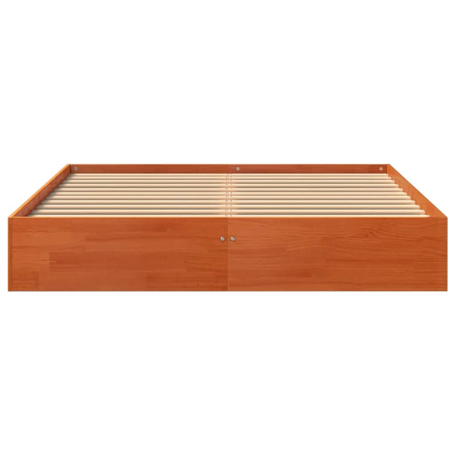 Bedframe Massief Grenenhout Wasbruin 120X190 Cm