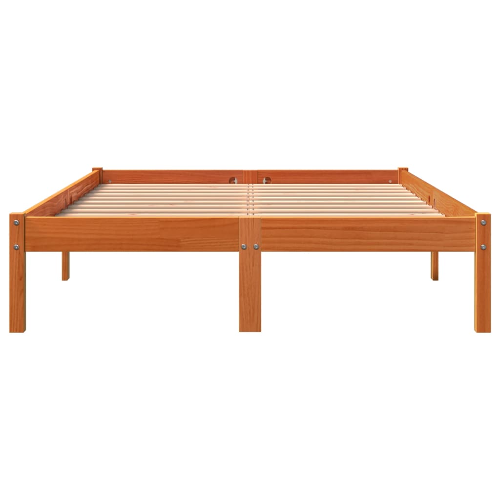 Bedframe Massief Grenenhout Wasbruin 120X190 Cm