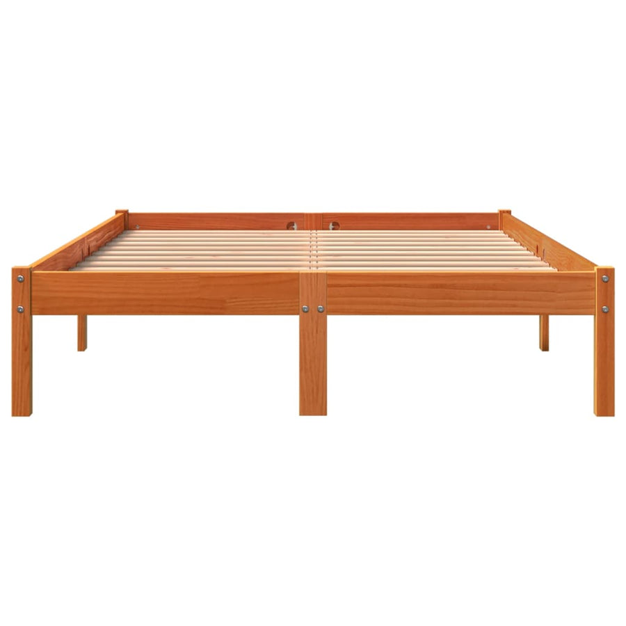 Bedframe Massief Grenenhout Wasbruin 120X190 Cm