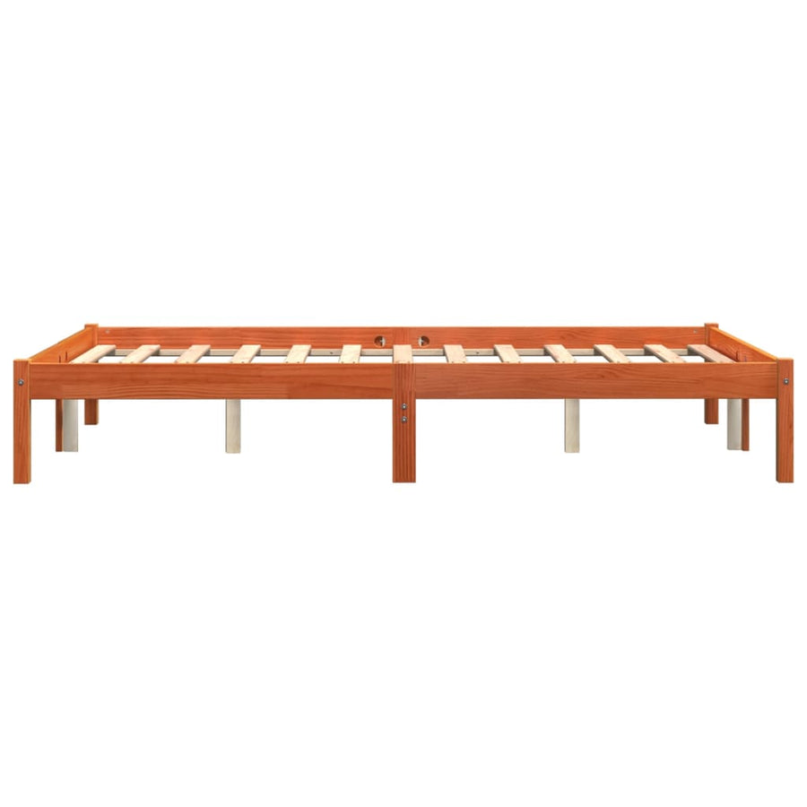 Bedframe Massief Grenenhout Wasbruin 120X190 Cm