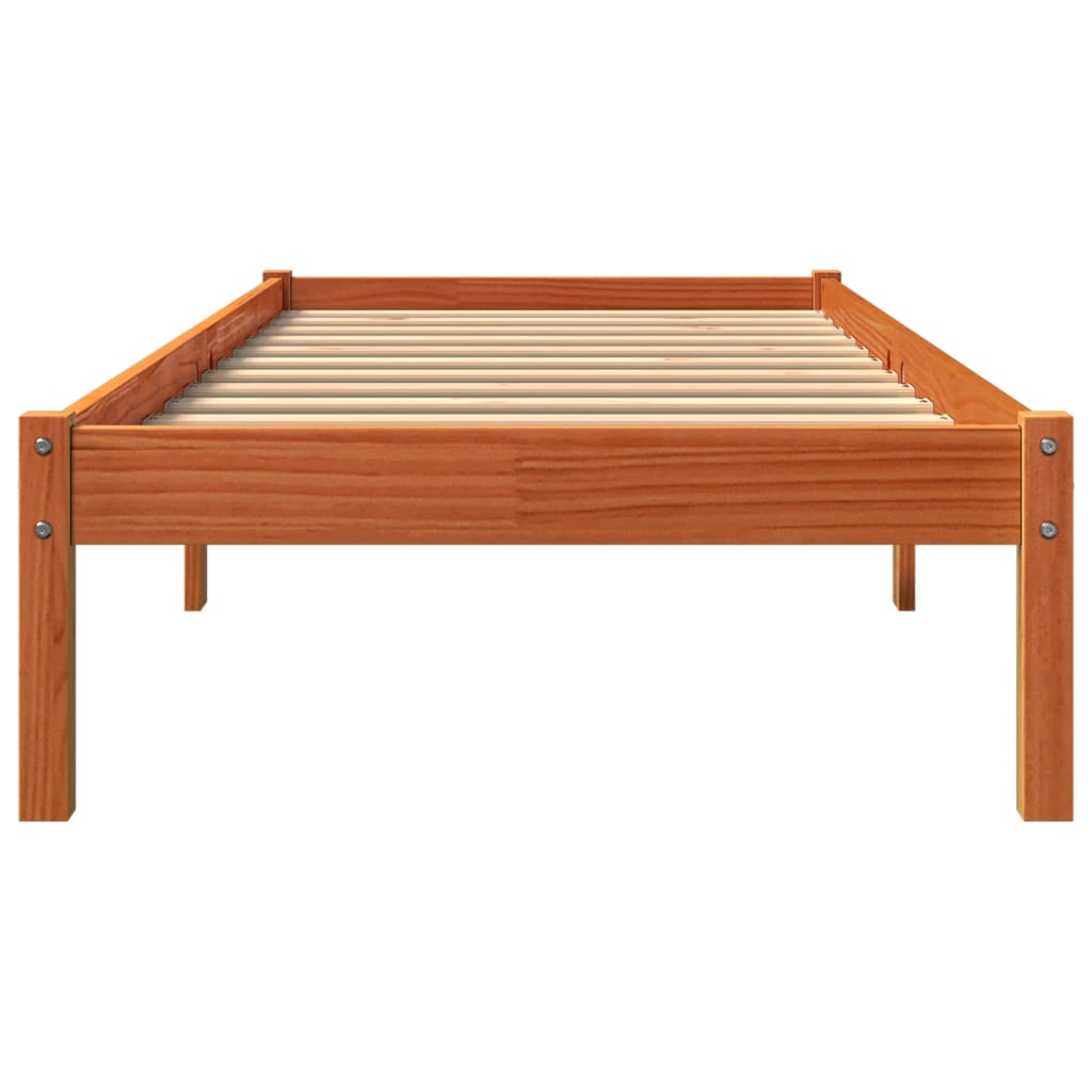 Bedframe Massief Grenenhout Wasbruin 90X200 Cm