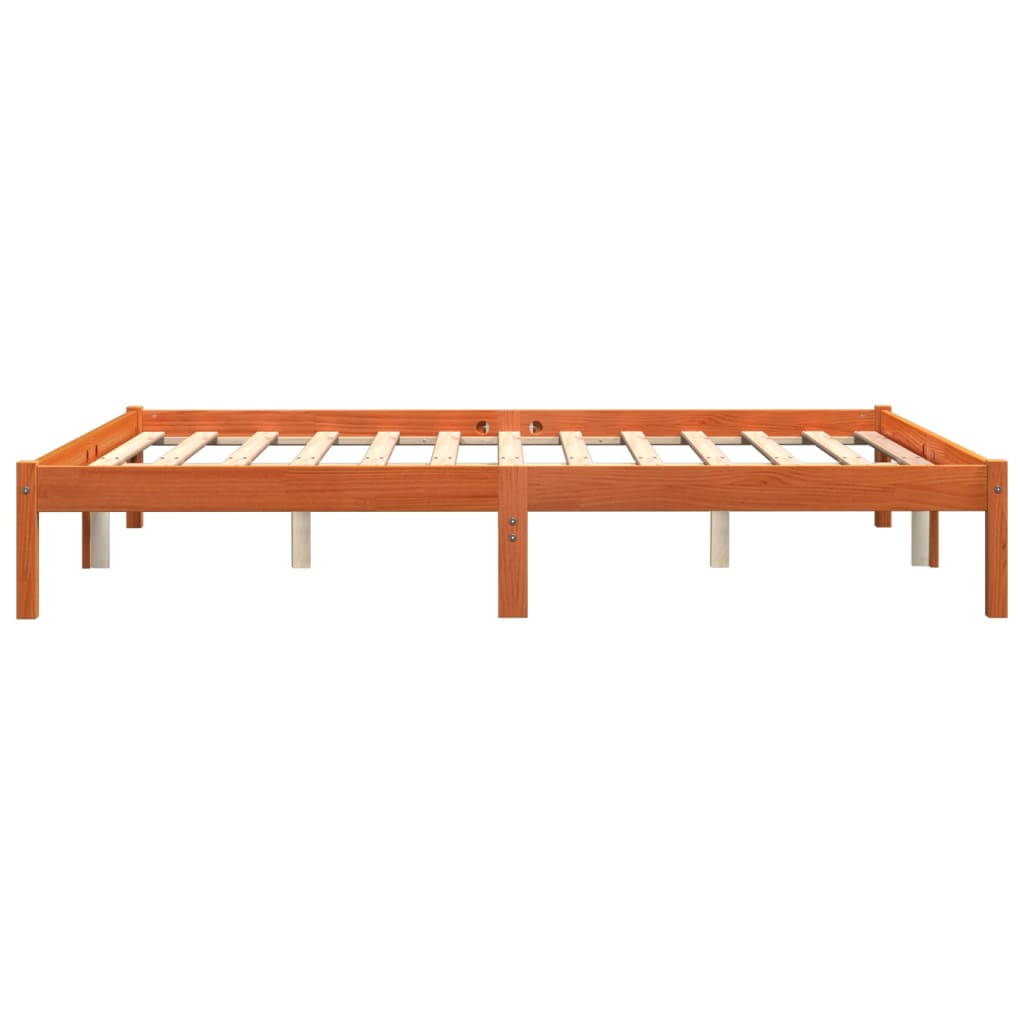Bedframe Massief Grenenhout Wasbruin 150X200 Cm
