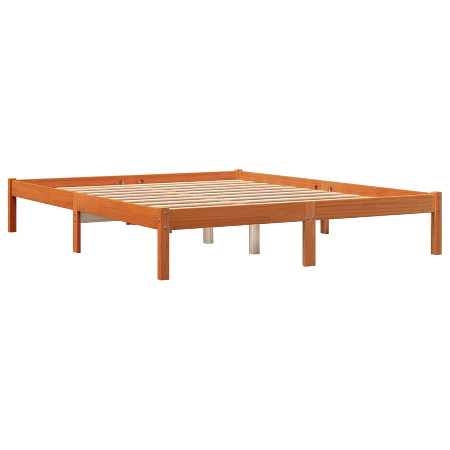 Bedframe Massief Grenenhout Wasbruin 160X200 Cm