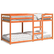 Stapelbed massief grenenhout 90x200 cm wasbruin