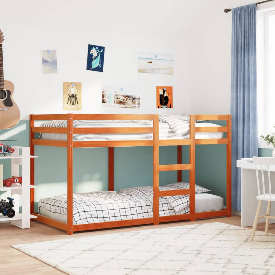 Stapelbed Massief Grenenhout 90 x 190 cm Wasbruin