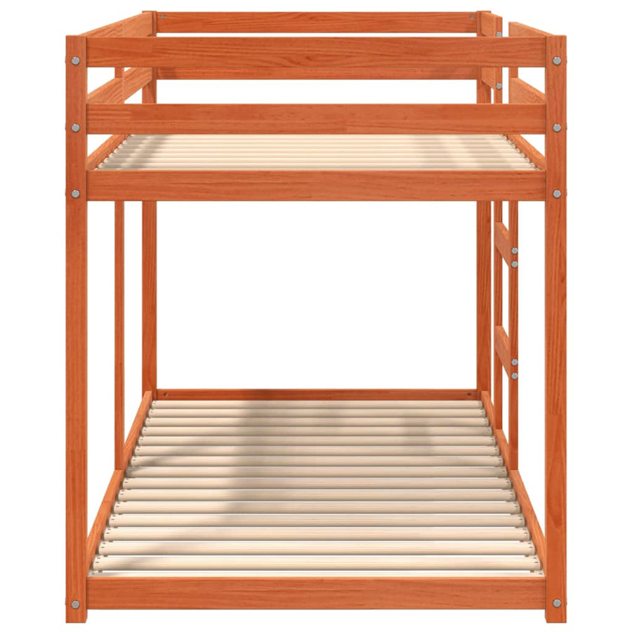 Stapelbed Massief Grenenhout 90 x 190 cm Wasbruin