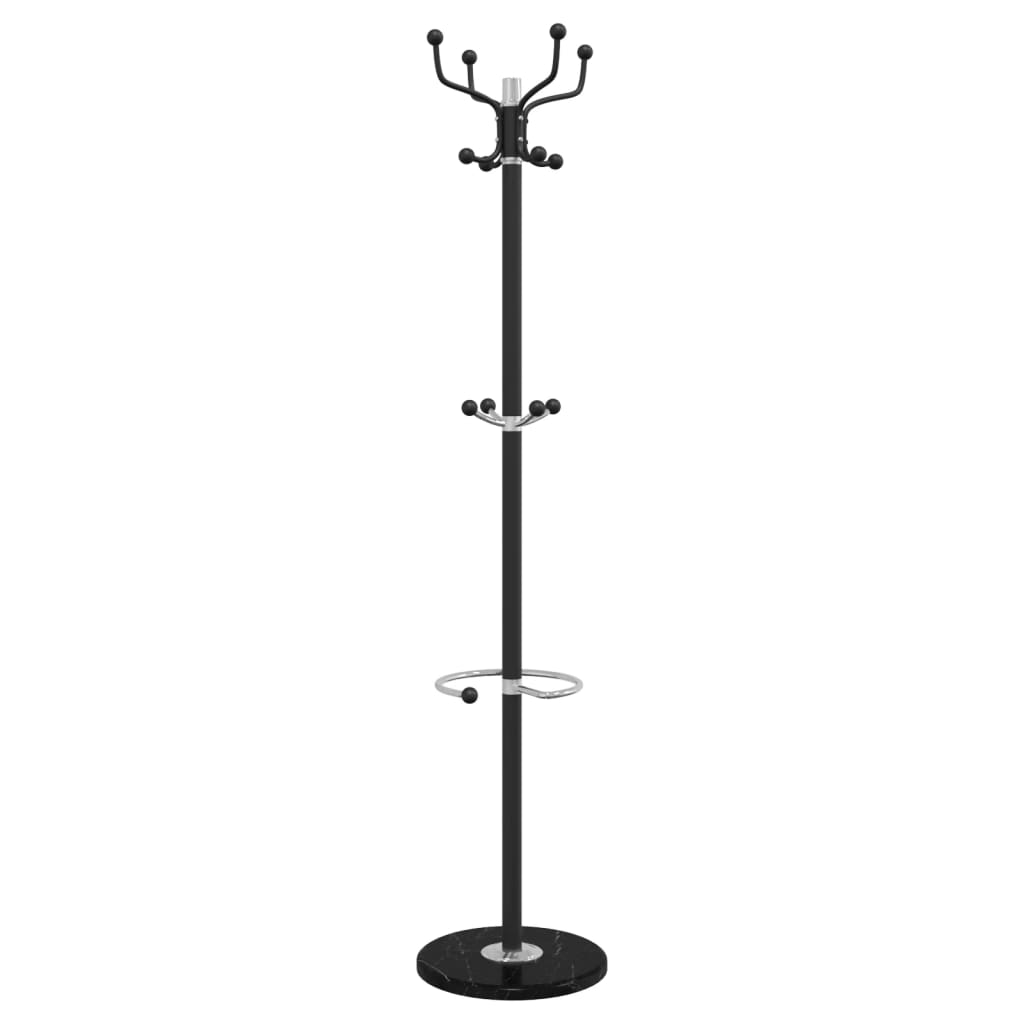 Kapstok Met Parapluhouder 180 Cm Gepoedercoat Ijzer Zwart
