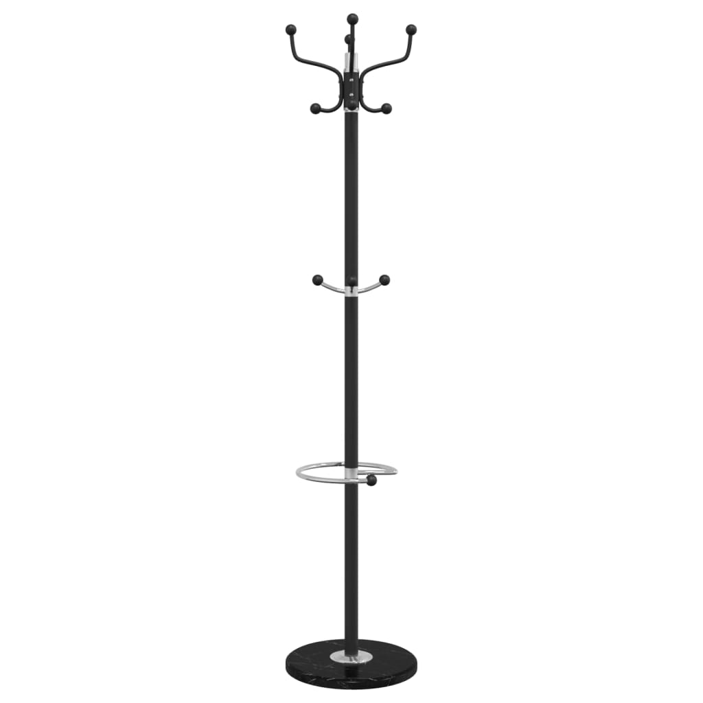 Kapstok Met Parapluhouder 180 Cm Gepoedercoat Ijzer Zwart