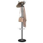Coat rack with umbrella stand 180 cm powder-coated iron black