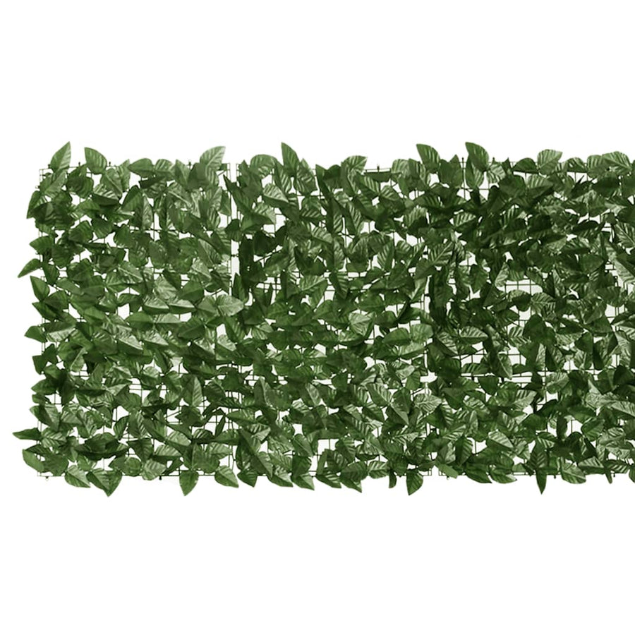 Balkonscherm met donkergroene bladeren 200x75 cm 200 x 75 cm Donkergroen
