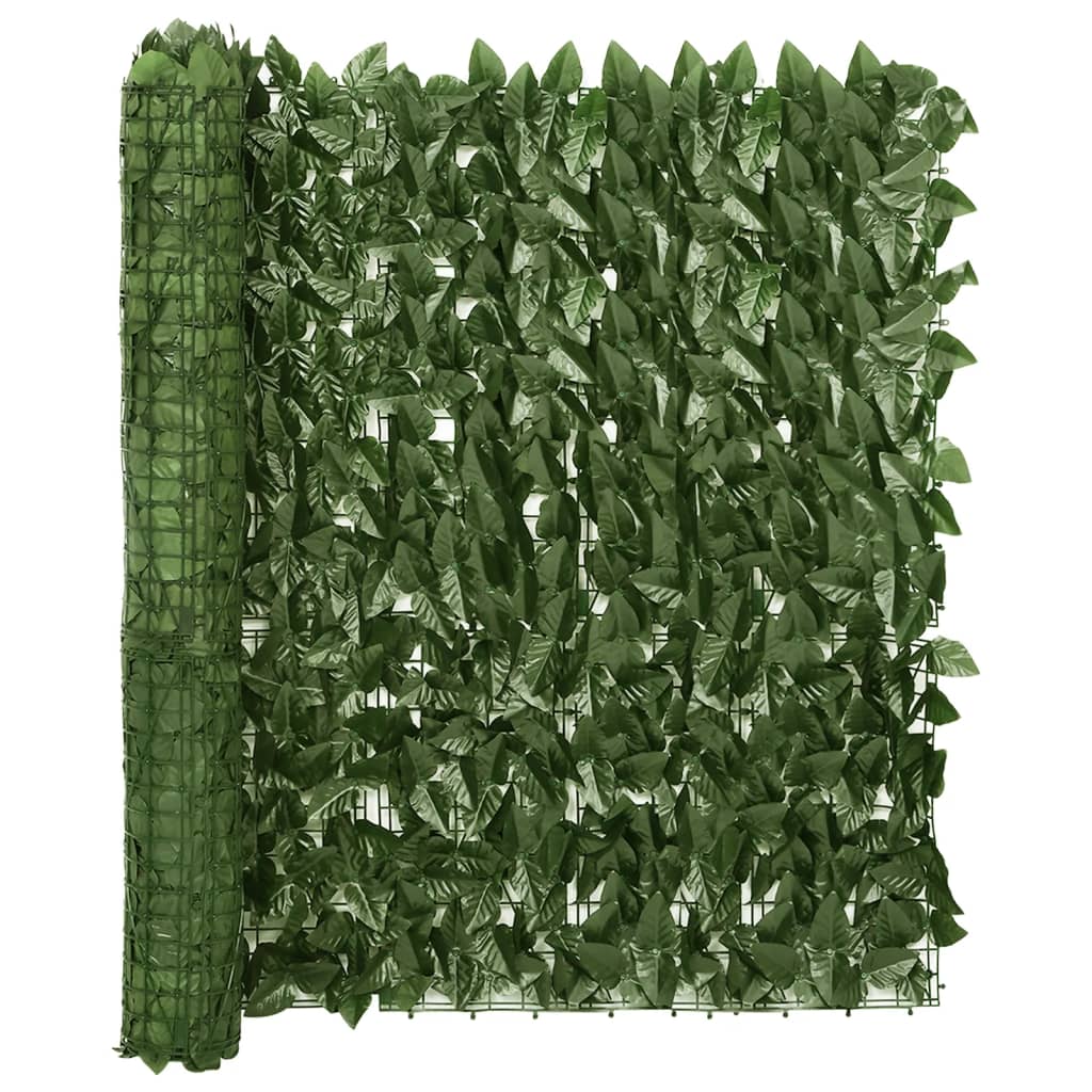 Balkonscherm met donkergroene bladeren 200x100 cm