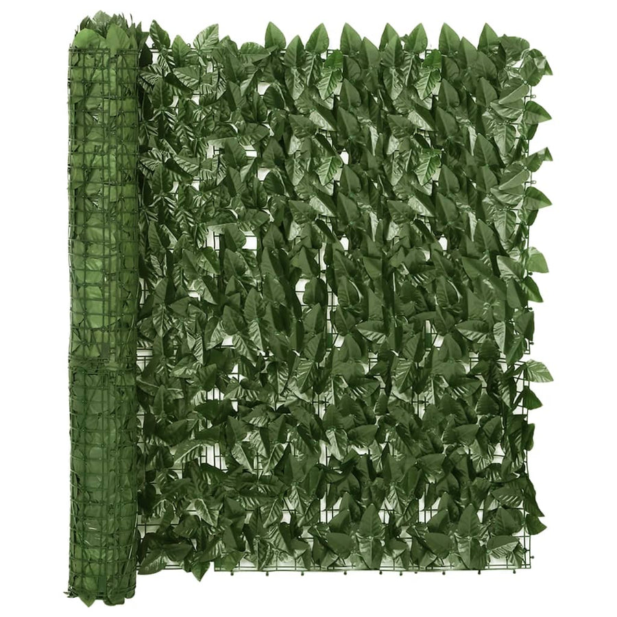 Balkonscherm met donkergroene bladeren 200x100 cm