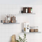 Wall shelves 3 pcs stainless steel silver colored