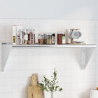 Wall shelf 100x30x31 cm stainless steel silver-coloured