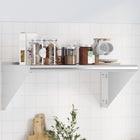 Wall shelf 75x45x31 cm stainless steel silver-coloured
