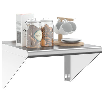 Wandschap 50x45x31 cm roestvrijstaal zilverkleurig