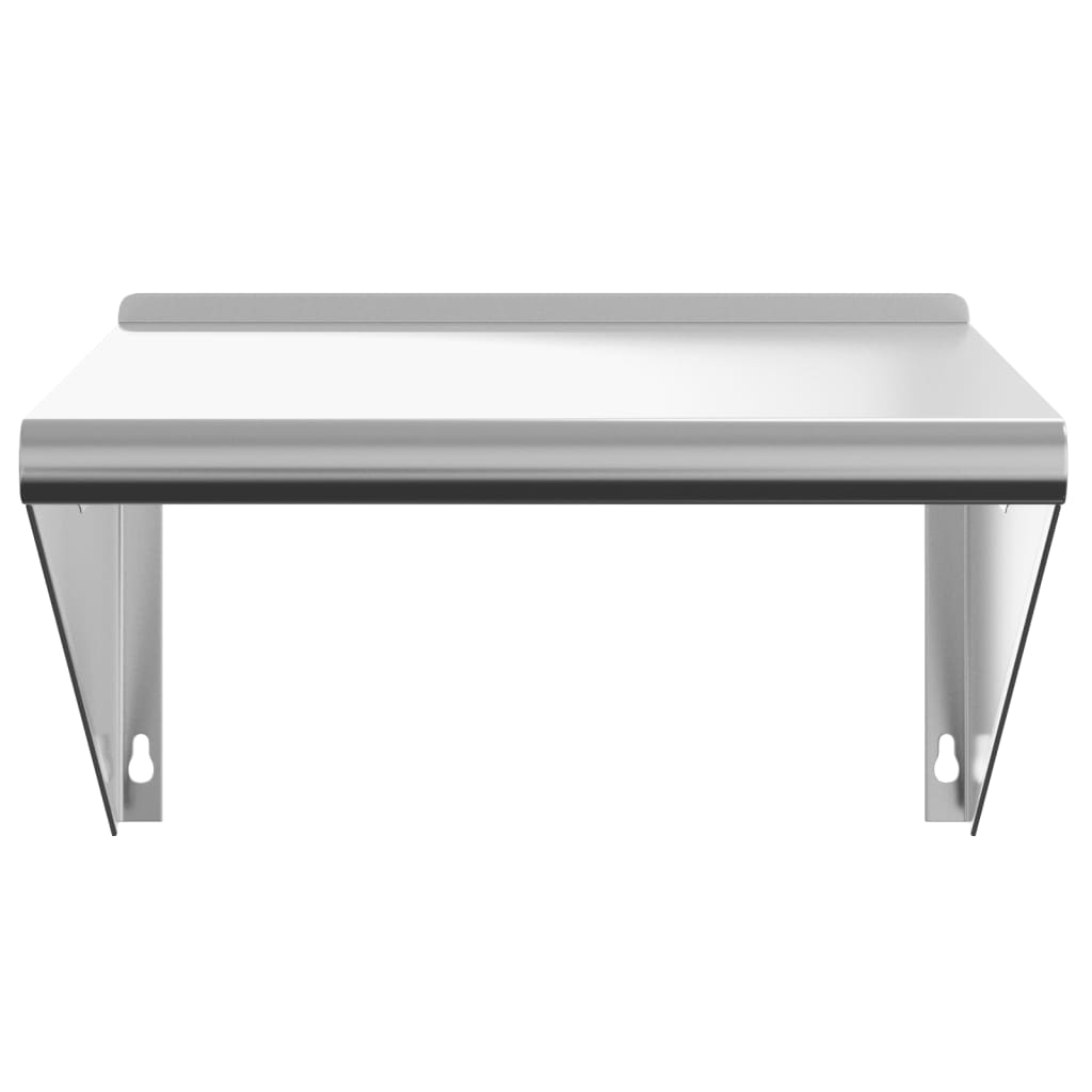 Wandschap 50x45x31 cm roestvrijstaal zilverkleurig