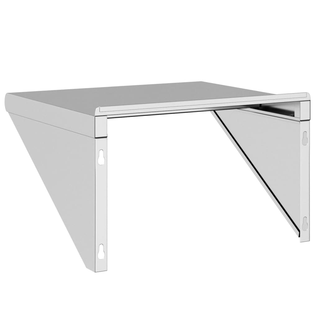 Wandschap 50x45x31 cm roestvrijstaal zilverkleurig