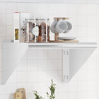 Wall shelf 50x45x31 cm stainless steel silver-colored