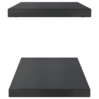 Wandschappen 2 st 75x30 cm roestvrijstaal zwart