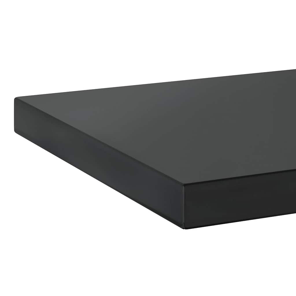 Wandschappen 2 st 75x30 cm roestvrijstaal zwart
