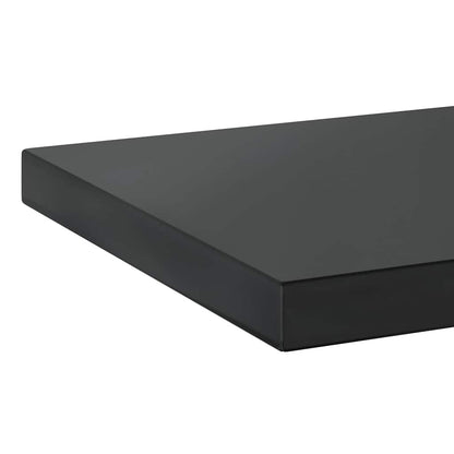 Wandschappen 2 st 75x30 cm roestvrijstaal zwart