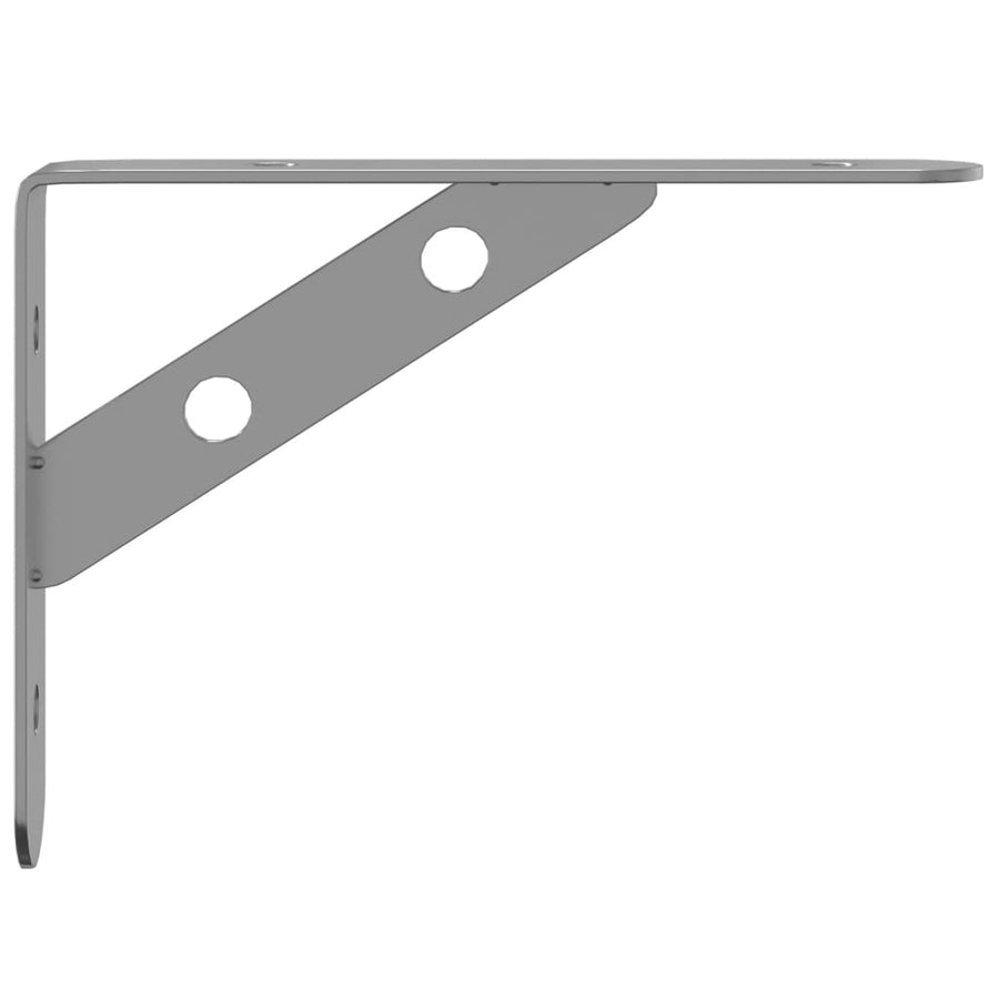 Plankdragers 4 st 15x2,5x11,5 cm roestvrijstaal zilverkleurig