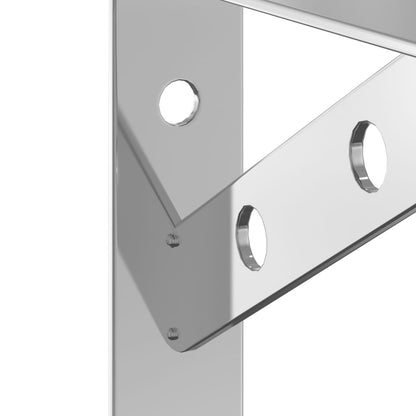 Plankdragers 4 st 15x2,5x11,5 cm roestvrijstaal zilverkleurig