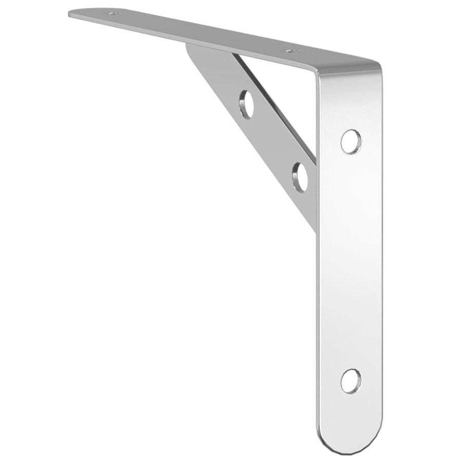 Plankdragers 4 st 20x2,5x14 cm roestvrijstaal zilverkleurig